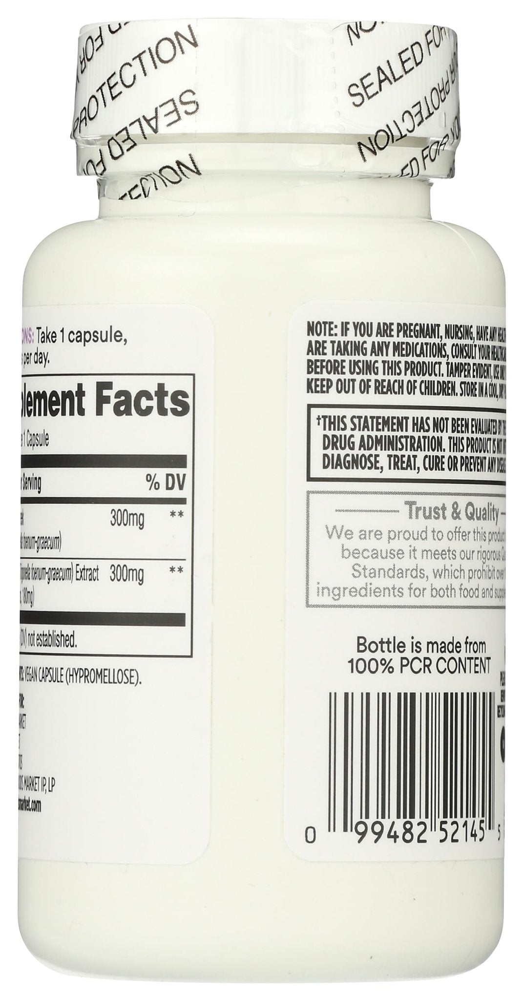 365 by Whole Foods Market, Fenugreek Standardized + Full Spectrum Blend, Lactation Support, Vegan Capsules, 60 Count - TrustMedUSA