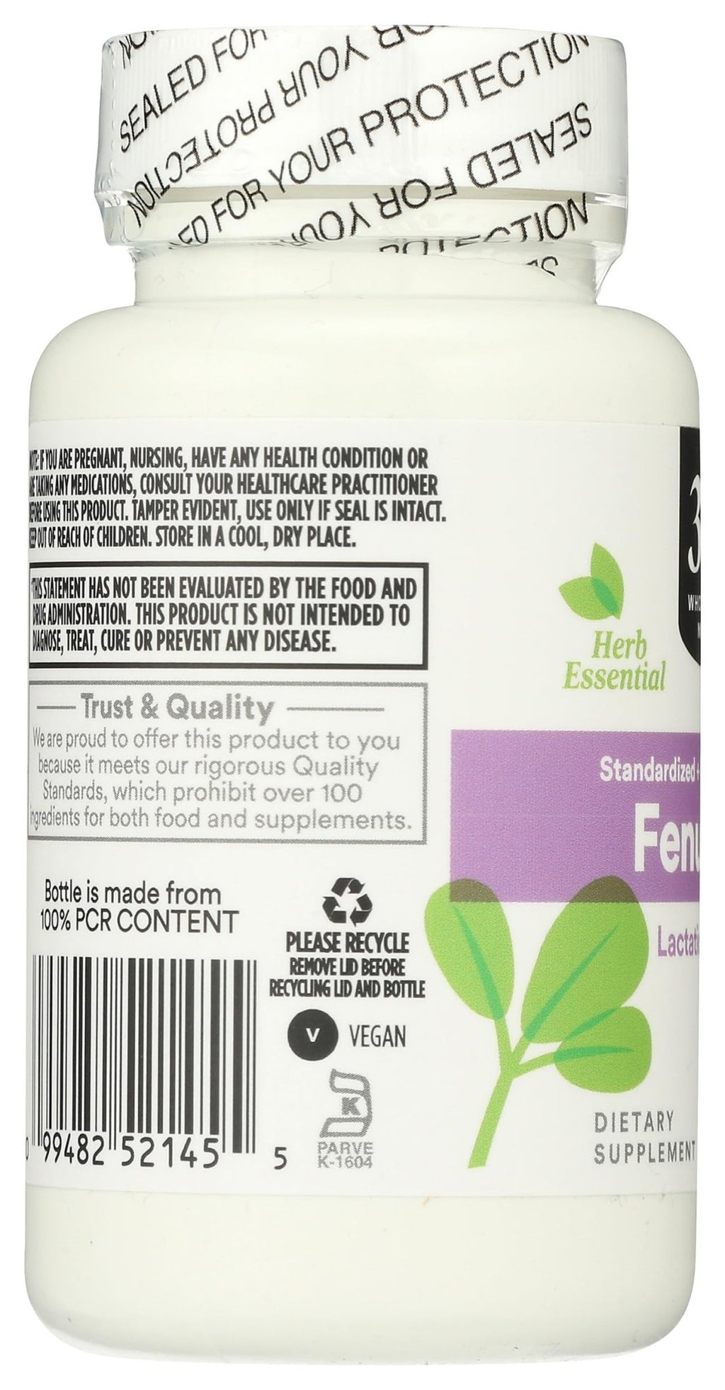 365 by Whole Foods Market, Fenugreek Standardized + Full Spectrum Blend, Lactation Support, Vegan Capsules, 60 Count - TrustMedUSA