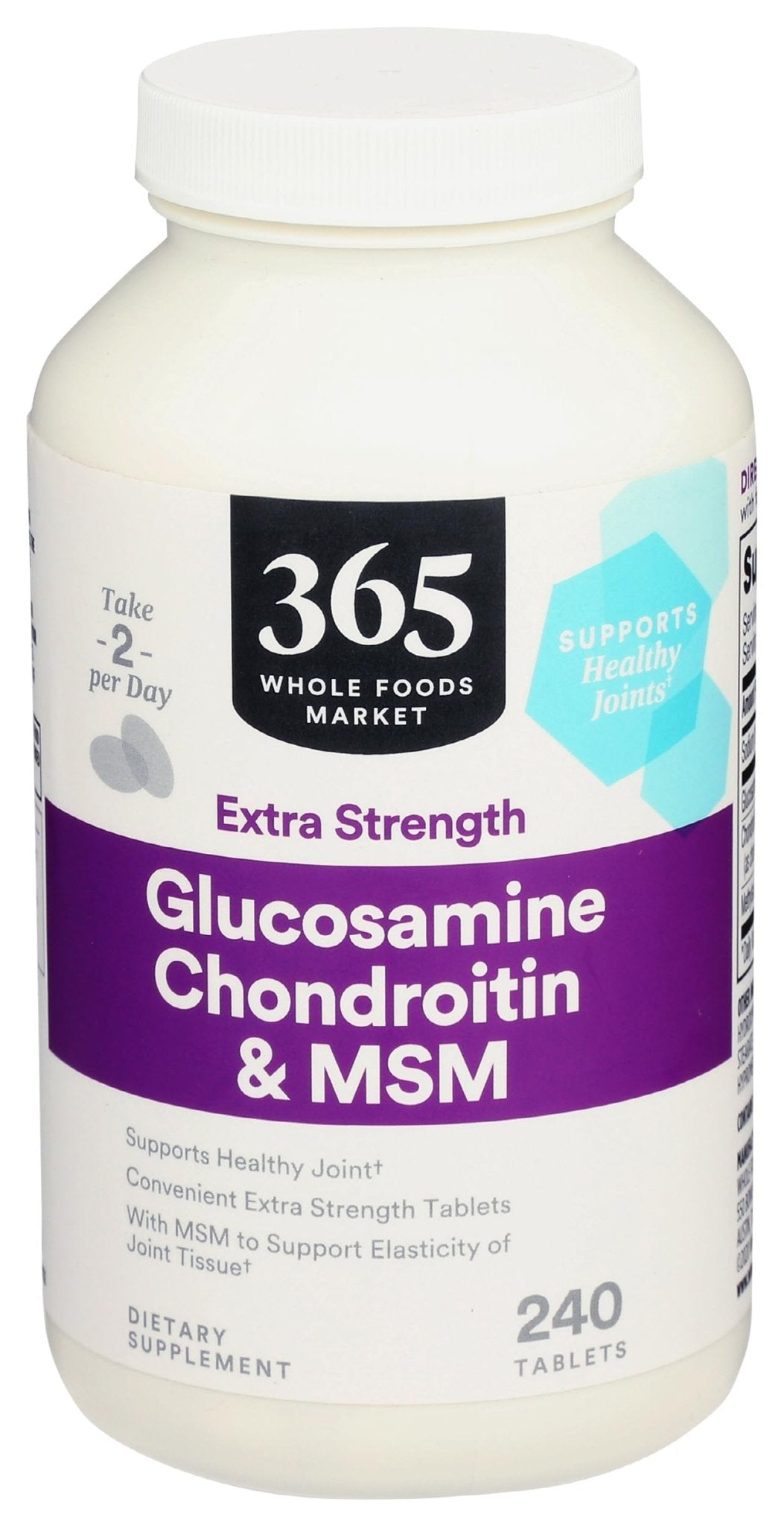 365 by Whole Foods Market, Glucosamine Chondroitin X Strength MSM, 240 Tablets - TrustMedUSA