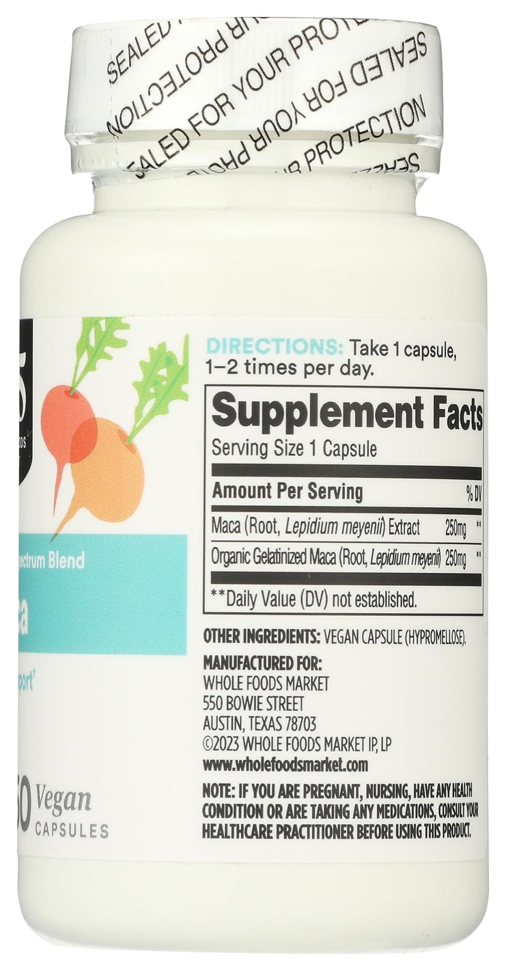365 by Whole Foods Market, Maca Standardized + Full Spectrum Blend, Libido Support, Vegan Capsules, 60 Count - TrustMedUSA