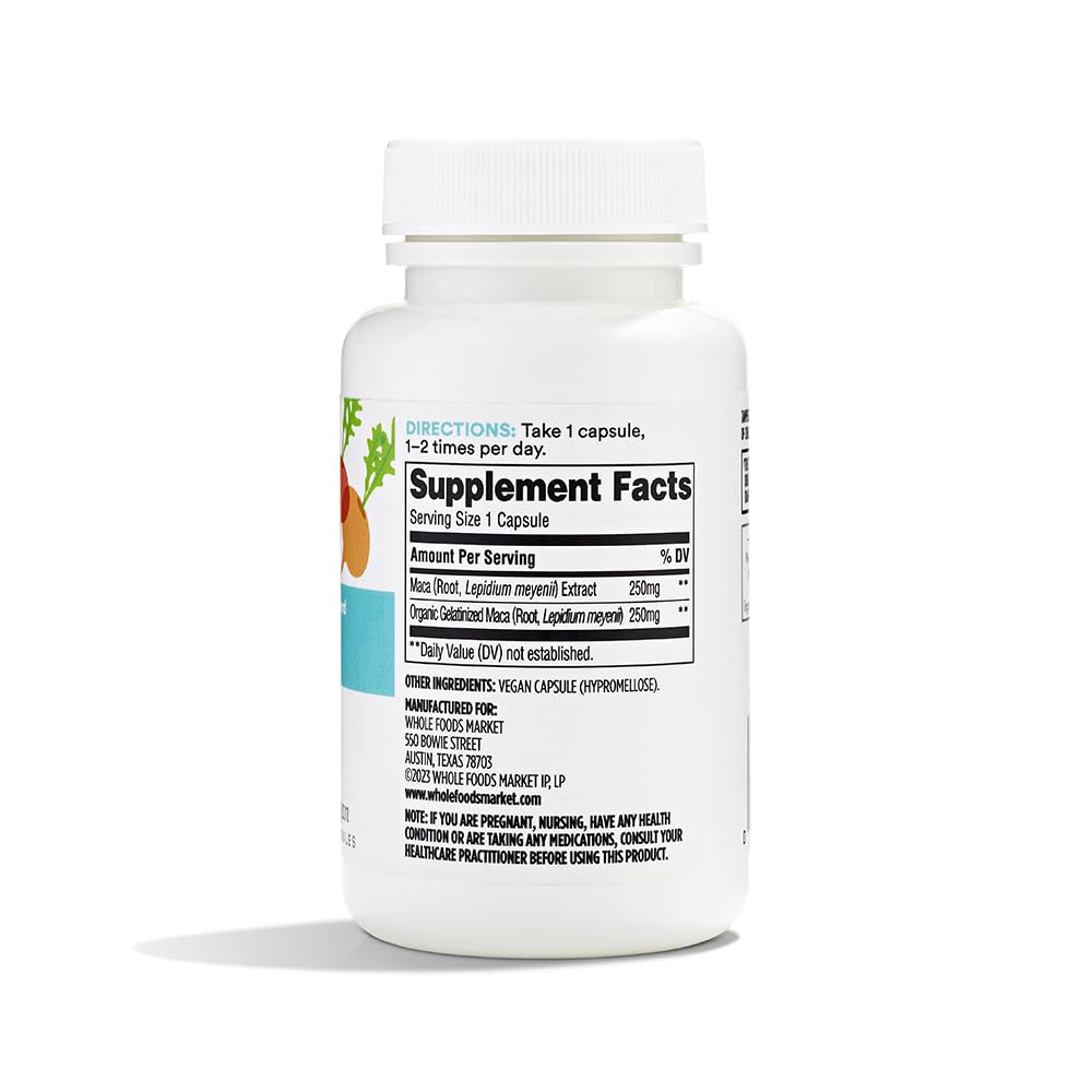 365 by Whole Foods Market, Maca Standardized + Full Spectrum Blend, Libido Support, Vegan Capsules, 60 Count - TrustMedUSA