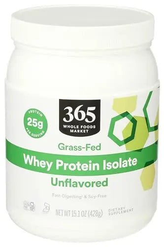 365 by Whole Foods Market, Unflavored Whey Protein Isolate, 15.1 Ounce - TrustMedUSA