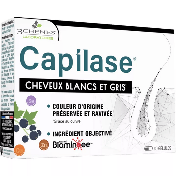 3Chênes Capilase White and Grey Hair 30 capsules - TrustMedUSA