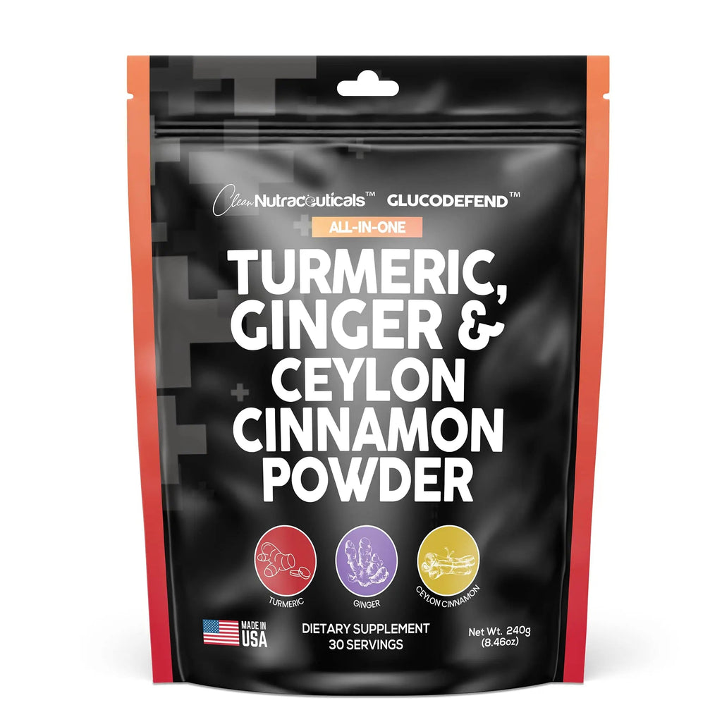 3in1 Turmeric Curcumin Ginger Root & Ceylon Cinnamon Powder Suppleme - TrustMedUSA