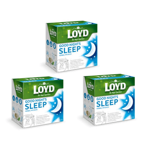 3x 20 LOYD Herbal GOOD NIGHT'S SLEEP Tea Teabag Envelopes 3 Boxes - Maple Wellness Supplements