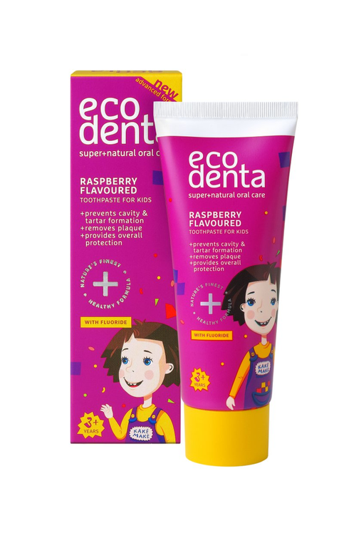 3X Ecodenta Kids Toothpaste Raspberry Made in Lithuania - TrustMedUSA