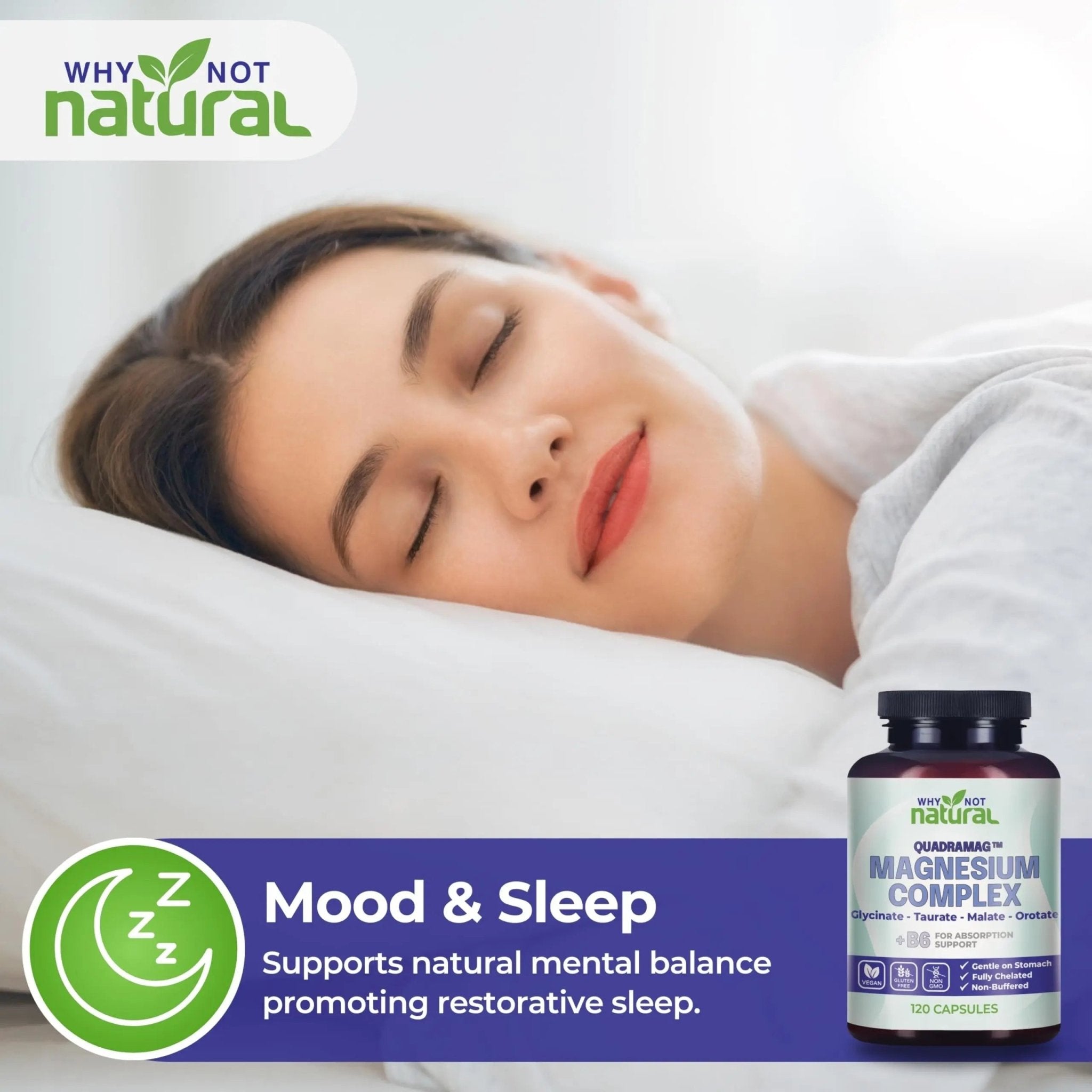 4-in-1 Magnesium Complex Supplement - Glycinate, Taurate, Malate, Orotate Blend - 300 mg per Serving, 120 Capsules - TrustMedUSA