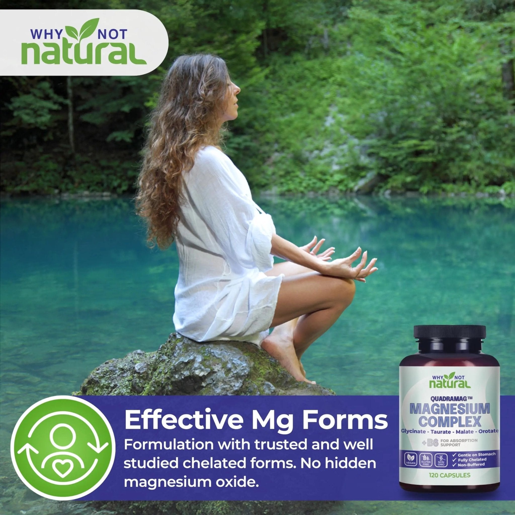 4-in-1 Magnesium Complex Supplement - Glycinate, Taurate, Malate, Orotate Blend - 300 mg per Serving, 120 Capsules - TrustMedUSA