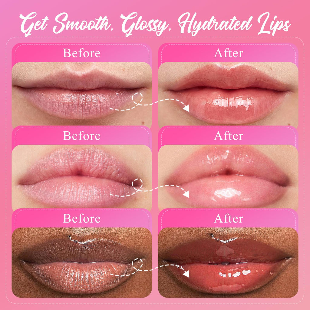 4 Pack Lip Mask Set, Hydrating Lip Mask Overnight - Berry, Grape, Mint, Vanilla Flavors, Lip Sleeping Mask Nourish Lip Balm with Vitamin C & Shea Butter | Dry Lips Care Gift - TrustMedUSA