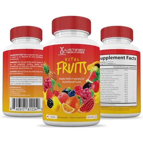(4 Pack) Vital Fruits and Veggies Supplement Whole Food Red & Green Superfoods - TrustMedUSA