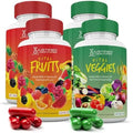 (4 Pack) Vital Fruits and Veggies Supplement Whole Food Red & Green Superfoods - TrustMedUSA