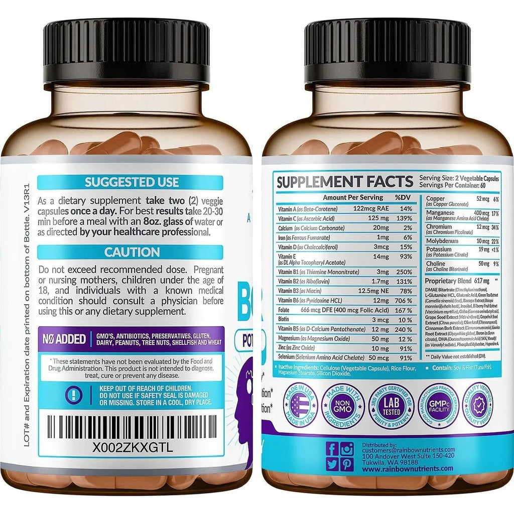 40-in-1 Brain Booster Supplements for Memory, Focus, Clarity, Energy, Performance - TrustMedUSA