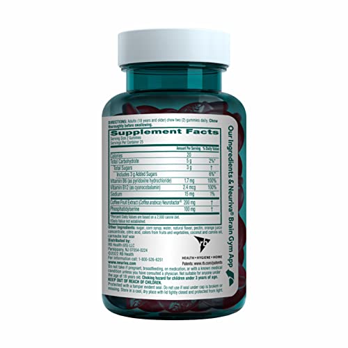 NEURIVA Plus Decaffeinated Nootropic Brain Supplement for Memory, Focus & Concentration & Cognitive Function, Clinically Tested NeuroFactor, Phosphatidylserine, Vitamins B6 B12,50ct Strawberry Gummies NEURIVA Au supplements