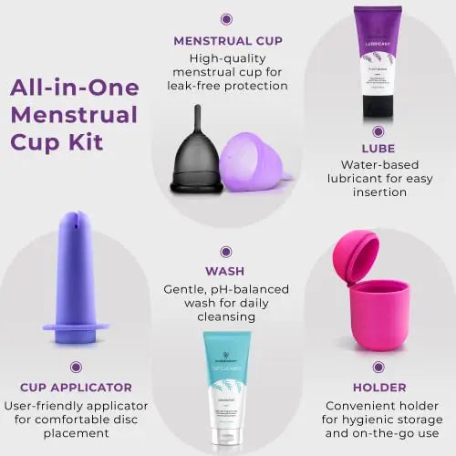 Ecoblossom Complete Menstrual Cup Kit - Small & Large Reusable Period Cups, Silicone Sterilizer EcoBlossom Au supplements