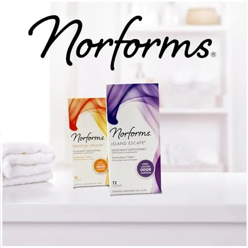 Norforms Feminine Deodorant Suppositories, Long Lasting Odor Control, Tropical Splash Scent Norforms Au supplements