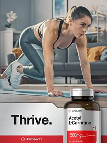 Acetyl L-Carnitine 1500mg | 200 Capsules | Extra Strength ALCAR Supplement | Non-GMO Horbäach Au supplements