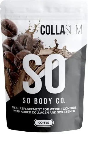 CollaSlim, Meal Replacement Shake with Added Collagen, Vitamins and Minerals, 800g, Balanced Meal Shake, Healthy Shake, Coffee Diet Shake. So Body Co Au supplements