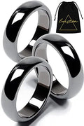 Genuine Magnetic Hematite Rings, 3 Rings in Each Order, Black Hematite Ring LUXSTRA Au supplements
