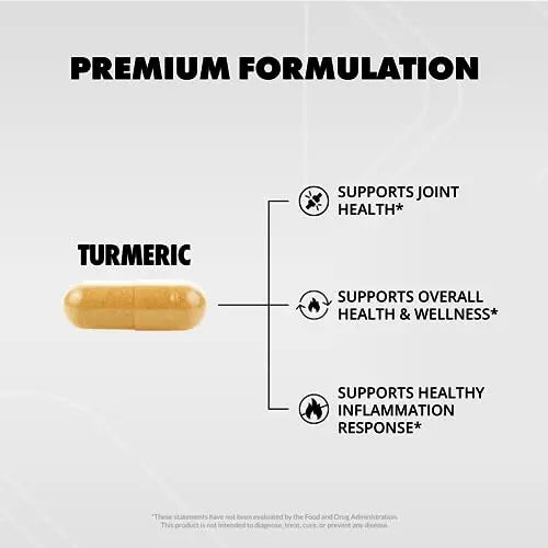 Sculpt Nation Powerful Turmeric Supplement - Turmeric Curcumin with Black Sculpt Nation Au supplements