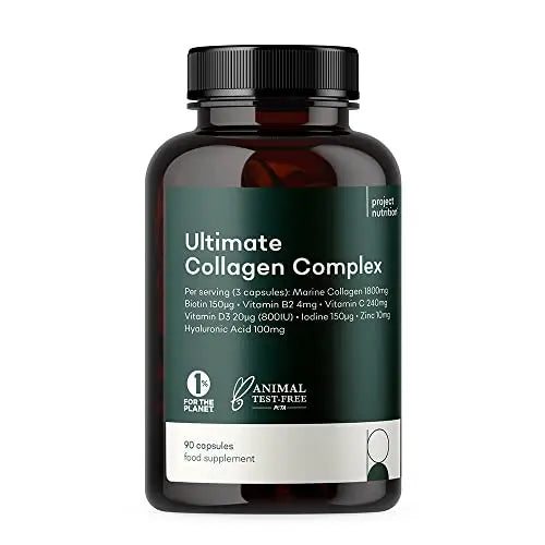 Ultimate Collagen Capsules Complex - High Strength 2500mg Supplement - 16 Nutrients for Healthy Joints Skin Hair Project Nutrition Au supplements