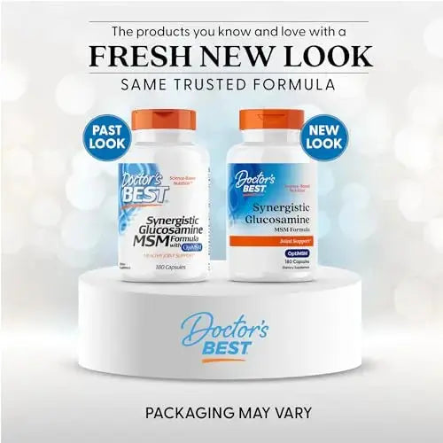 Doctors Best Synergistic Glucosamine MSM Formula, Joint Support, Non-GMO, Gluten Free, Soy Free 180 Capsules Doctor's BEST Au supplements