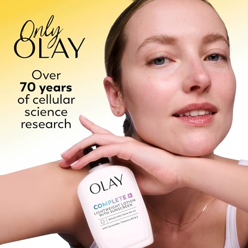 Olay Complete+ Face Moisturizer with Sunscreen SPF 40, For Sensitive Skin, Broad Spectrum Sun Protection, Fragrence-Free