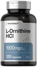 L Ornithine HCl | 1900mg | 120 Capsules | Non-GMO & Gluten Free Supplement Horbäach Au supplements