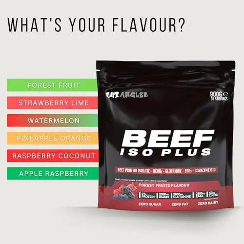 OUT ANGLED Beef Iso Plus, Beef Protein Isolate Powder, High Protein with Natural BCAAs, Zero Fat and Sugar OUT ANGLED Au supplements