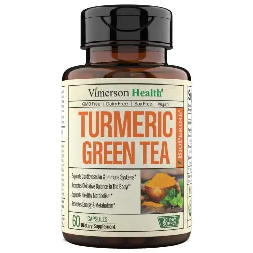 Green Tea Extract Capsules - Green Tea Supplement with Organic Turmeric Curcumin Vimerson Health Au supplements
