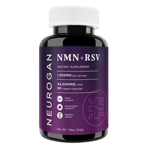 Neurogan NMN + Resveratrol Capsules – Cellular Health & Energy Support – 1200mg Nicotinamide Mononucleotide and Trans-Resveratrol per Serving, 90 Count Neurogan Au supplements