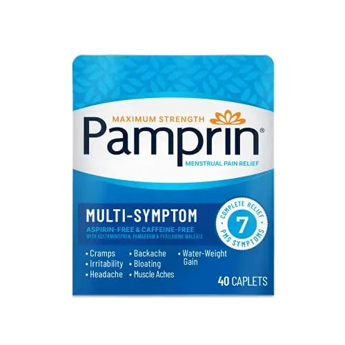 Pamprin Multi-Symptom Formula, with Acetaminophen, Menstrual Period Symptoms Relief including Cramps Pamprin Au supplements