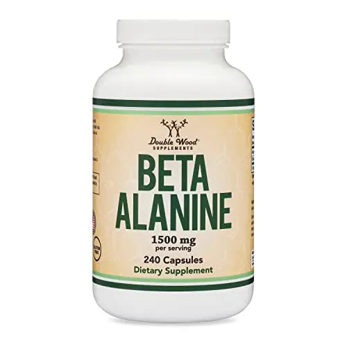Beta Alanine Powder Capsules (Bulk Jar 240 Pills, 1.5 Gram Servings) Stimulant Free Pre Double Wood Supplements Au supplements