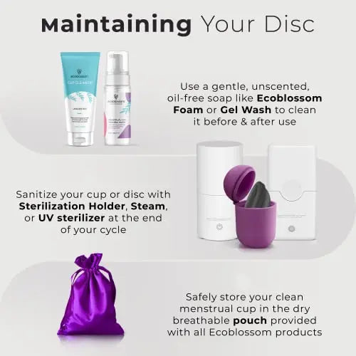 EcoBlossom Reusable Menstrual Disc with Removal String - The Most Reliable Medical Grade Silicone EcoBlossom Au supplements