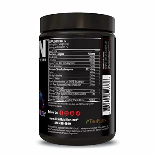 Titan Nutrition Kickin Concentrated Pre-Workout Drink- Energy, Focus, Endurance & Mood Titan Nutrition Au supplements