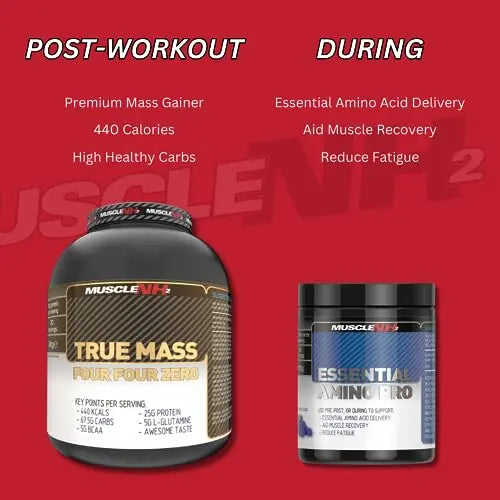 MuscleNh2 True Mass Four Four Zero Mass Gainer Protein Powder, High Calories and Protein MuscleNh2 Au supplements