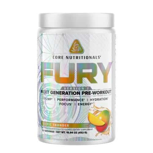 Core Nutritionals Fury V2: Pre-Workout Powder to Maximize Performance in The Gym W/Zum Core Nutritionals Au supplements