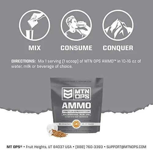 MTN OPS Ammo Protein Powder Meal Replacement Shake for Lean Muscle Building MTN OPS Au supplements
