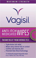 Vagisil Anti-Itch Medicated Wipes, Maximum Strength 12 ea (Pack of 9) Vagisil Au supplements