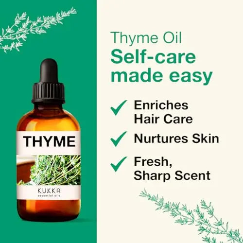 Kukka Thyme Essential Oil for Hair Thyme Oil for Skin - 100% Natural Thyme Essential Oil for Diffuser KUKKA essential oils Au supplements