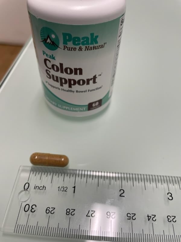 Peak Pure & Natural Colon Support - Colon Cleanse and Detox Supplement for Digestive Health - Gut Health Support with Inulin and Senna Leaf Extracts - with Fiber, Prebiotics, and Probiotics - 1 Pack Peak Pure & Natural Au supplements