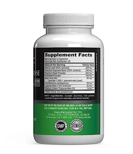 IVL - Daily Cleanse Herbal Colon Health Formula - Detoxification, Probiotic, Digestive Support IVL Au supplements