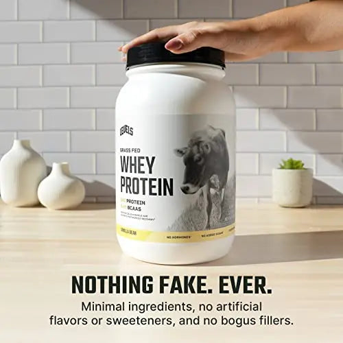 Levels Grass Fed 100% Whey Protein, No Hormones, Vanilla Bean, 2LB Levels Nutrition Au supplements