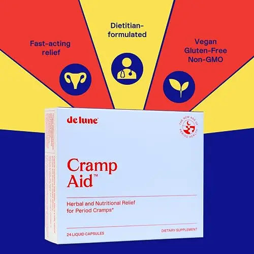 De Lune Cramp Aid, Herbal and Natural Relief for Period Cramps with Fenugreek Seed De Lune Au supplements