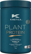 Kinetica Vanilla Flavour Plant Protein 1kg | Blend of Pea and Rice Protein | Vegan Kinetica Au supplements