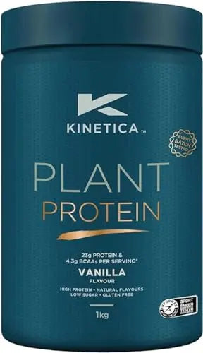 Kinetica Vanilla Flavour Plant Protein 1kg | Blend of Pea and Rice Protein | Vegan Kinetica Au supplements