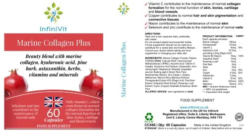 InfiniVit Marine Collagen Plus Blend Capsules - Hair Growth Enhancer with Enriched Vitamin C and Vitamin E InfiniVit Au supplements