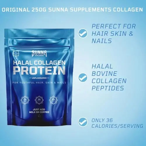 SUNNA SUPPLEMENTS - Halal Bovine Collagen Protein Powder for Hair, Skin, Nails and Joints SUNNA SUPPLEMENTS Au supplements