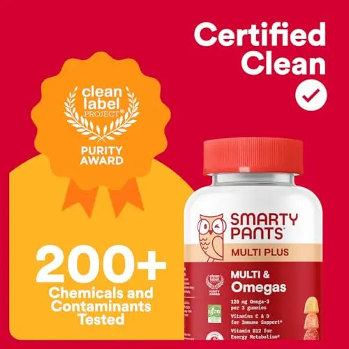 SmartyPants Multivitamin for Men & Women - Improved Formula: Multivitamin Gummies with Omega 3 (DHA/EPA) SmartyPants Au supplements