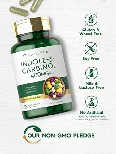 Carlyle Indole-3-Carbinol (I3C) 400mg | 120 Capsules | Advanced Formula Carlyle Au supplements