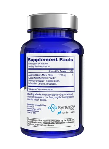 Focus Factor Lions Mane Plus, Advanced Nootropic with L-Theanine, Caffeine, Focus and Energy (60 Count) Focus Factor Au supplements
